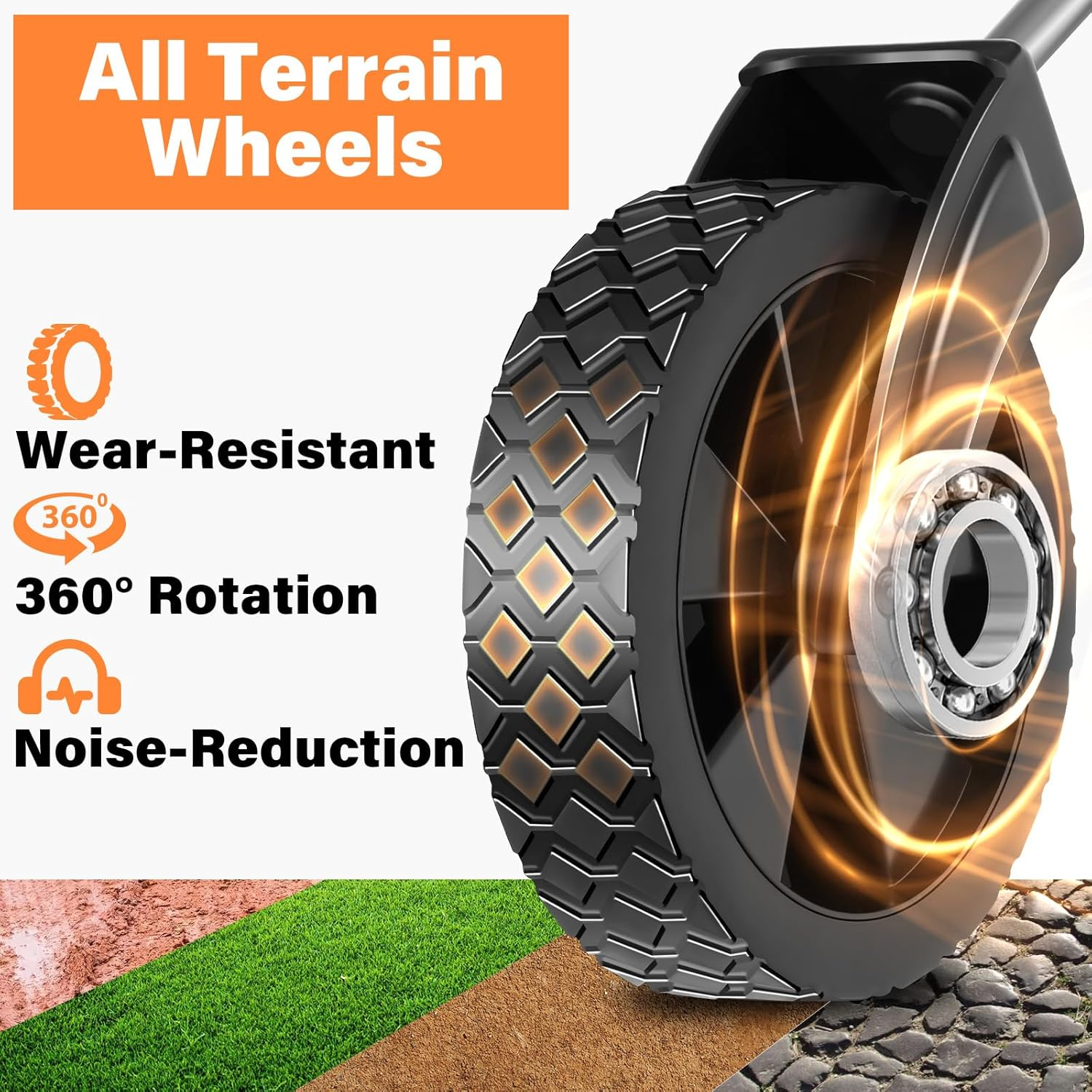 Wagons Carts Foldable - Collapsible Wagon Cart with Wheels Foldable - Utility Folding Wagon Cart for Sports Camping Grocery, Black image number 6