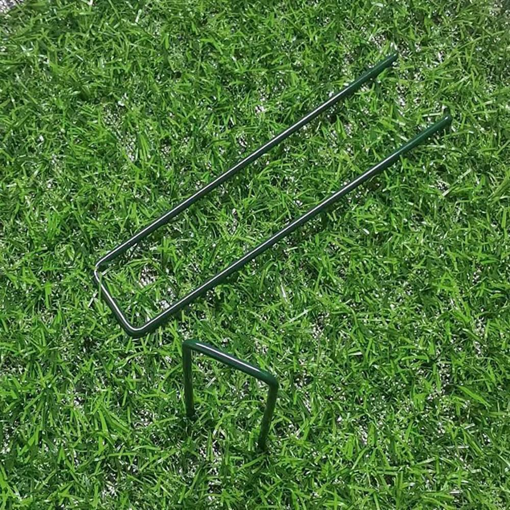 20PCS 6 Inch U-Shaped Steel Garden Stakes and Weed Mat Pins for Landscaping, Ground Staples for Artificial Grass, Lawn Fabric Netting Securing - Damaill image number 1