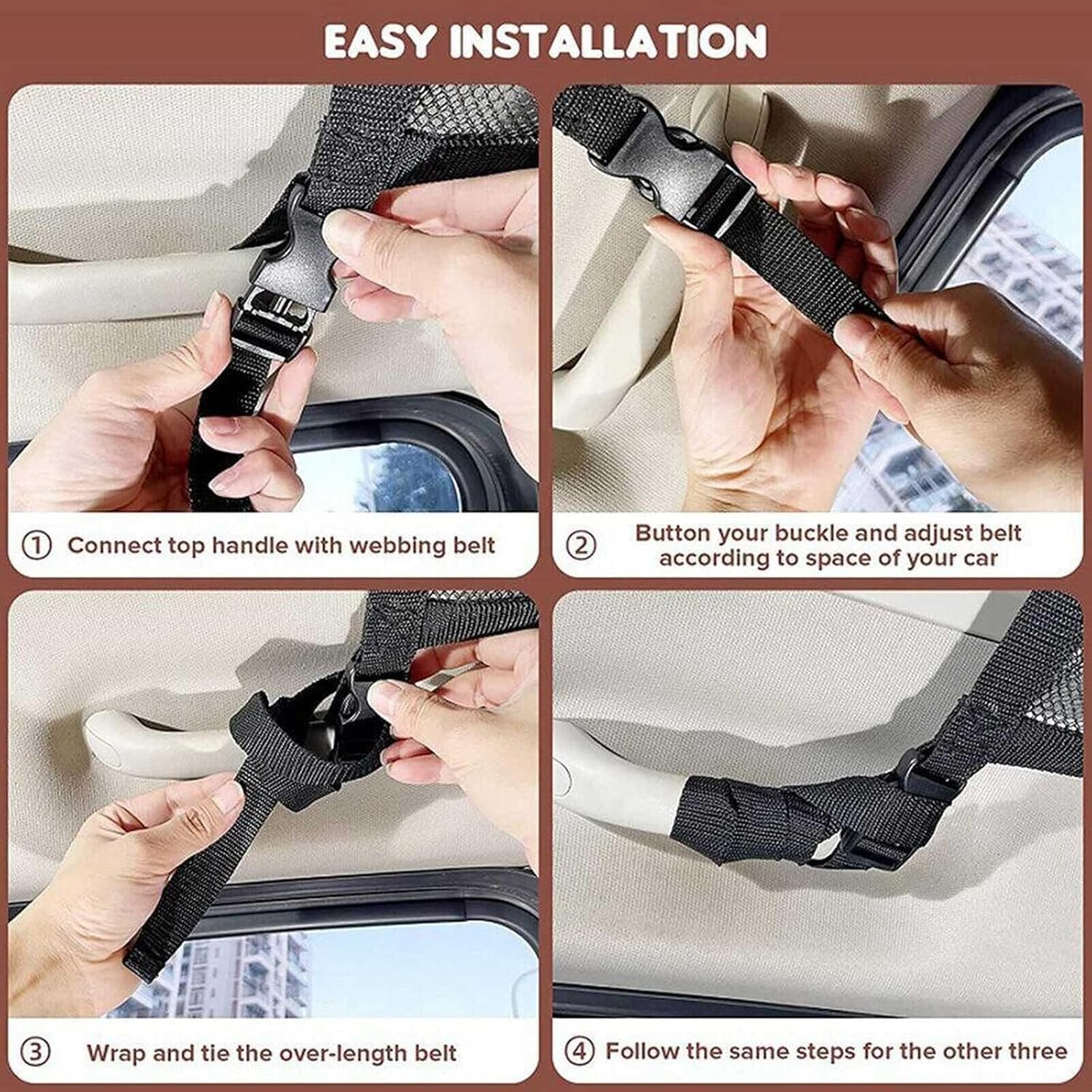 Riksam Car Ceiling Storage Net Car Roof Cargo Net Mesh Storage Bag Campervan