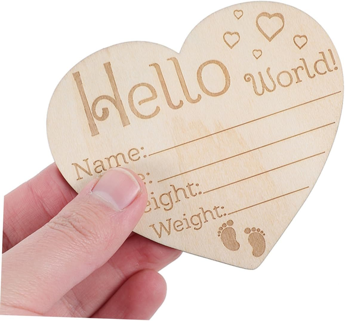 4Pcs Name Sign Wooden Newborn Birth Announcement Prop Cute Milestone Photography Decor for Nursery Memory Keepsakes image number 1