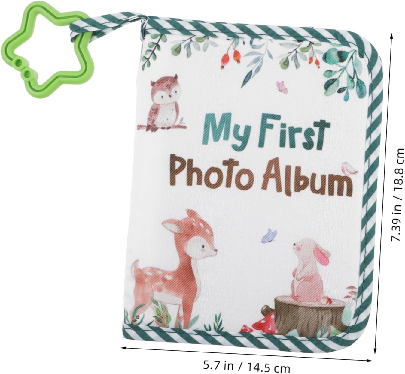 Toyvian Soft Cloth Photo Album Adorable Cartoon Elk Design Multipage Scrapbook for Newborns Safe Durable Keepsake for Showers for First image number 6