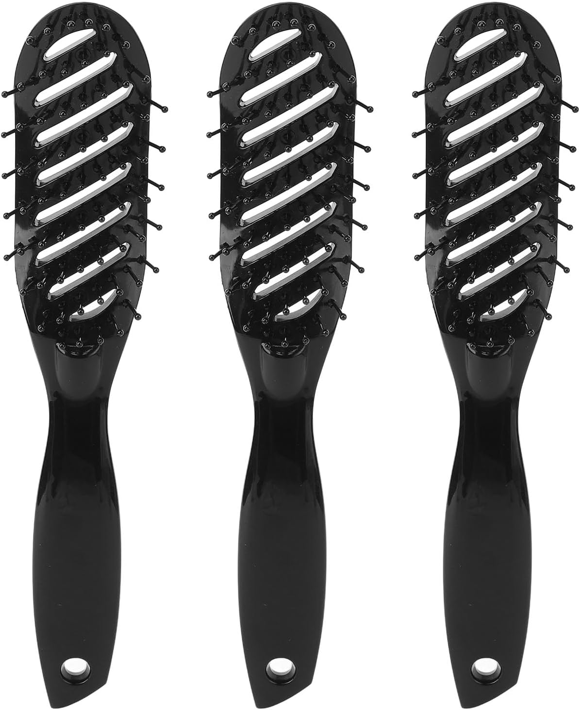 Detangling Hairbrush, 3 Pieces Men 9 Rows Hair Brush for Home image number 6
