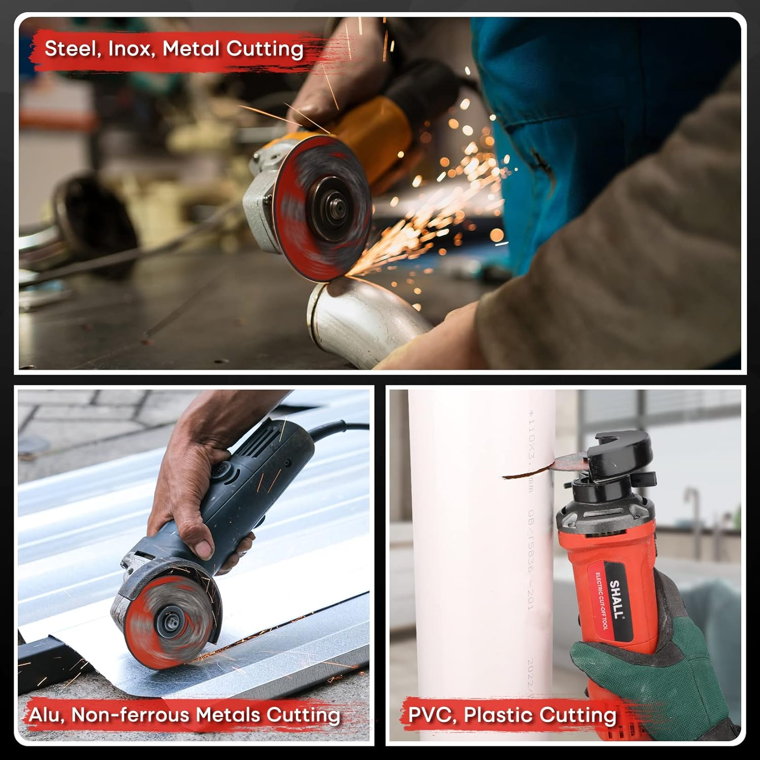 Shall 25-Pack Cut off Wheels 3&rdquo; X 3/8&rdquo; X 3/64&rdquo; - Ultra Thin 75Mm Cutting Wheel with Pouch for Angle Grinder & Cut-Off Tools - Fast Cutting Disc for INOX, Steel, Iron, Non-Ferrous Metal & PVC image number 1