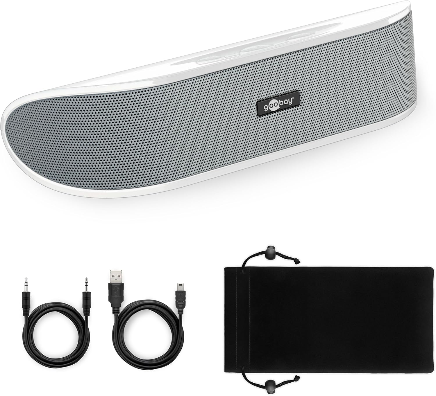 Goobay Portable Mini Stereo Soundbar, Black