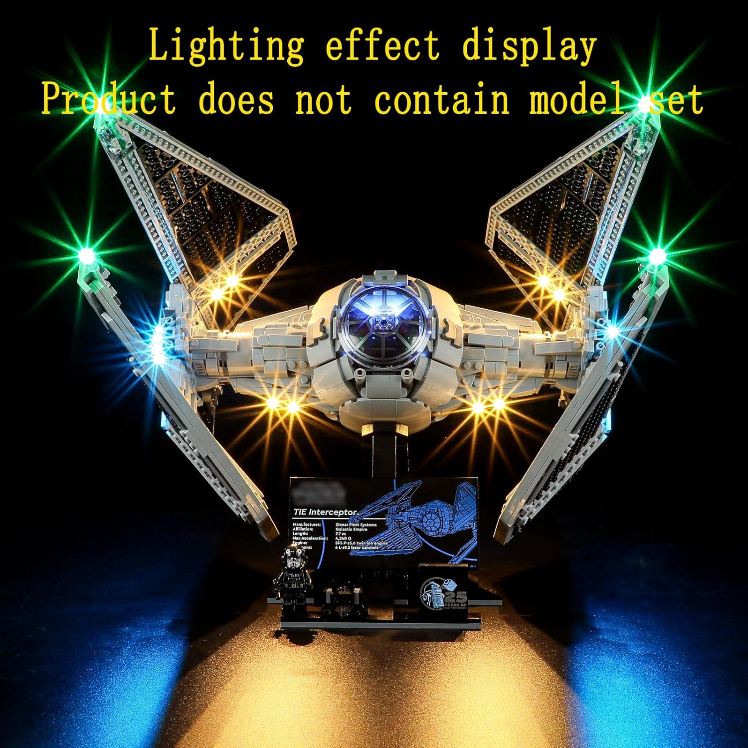 GEAMENT LED Light Set Compatible with  Tie Interceptor 75382 (Model Set Not Included) image number 4