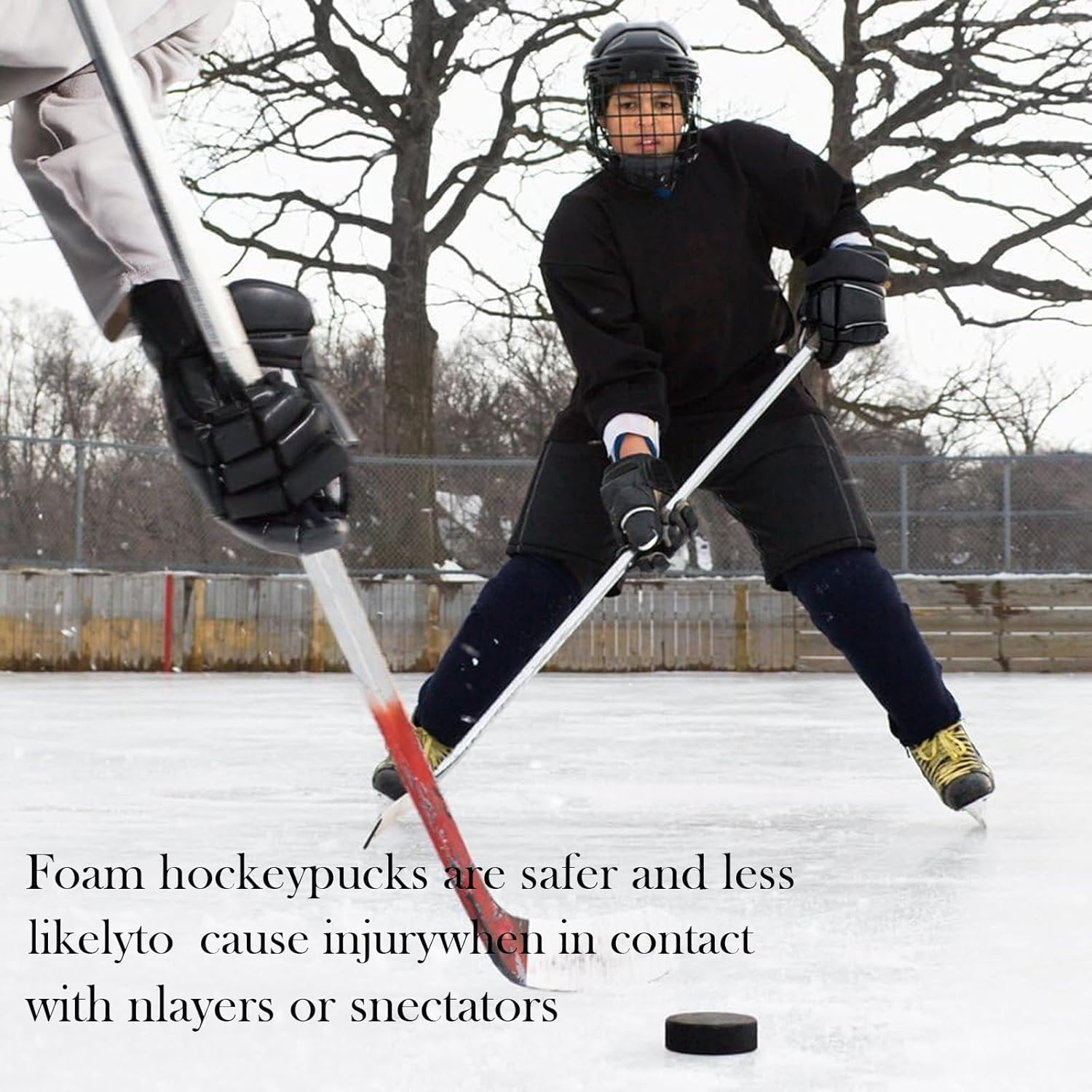 8Pcs Soft Foam Ice Hockey Pucks for Practice & Training - Lightweight, Reusable, Indoor/Outdoor Hockey Pucks, 3" Diameter, 1" Thickness (Black)