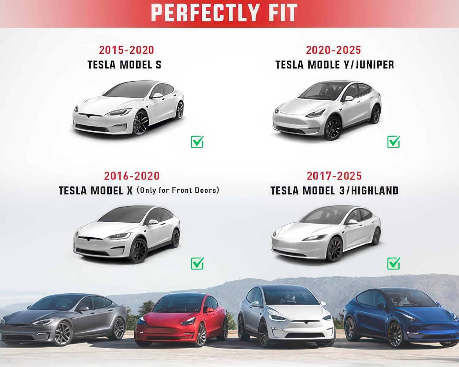 Upgraded Tesla Puddle Lights 2 Pcs for Tesla Model 3/Y/S/X Highland Accessories LED Logo Projector Car Door Lights image number 4