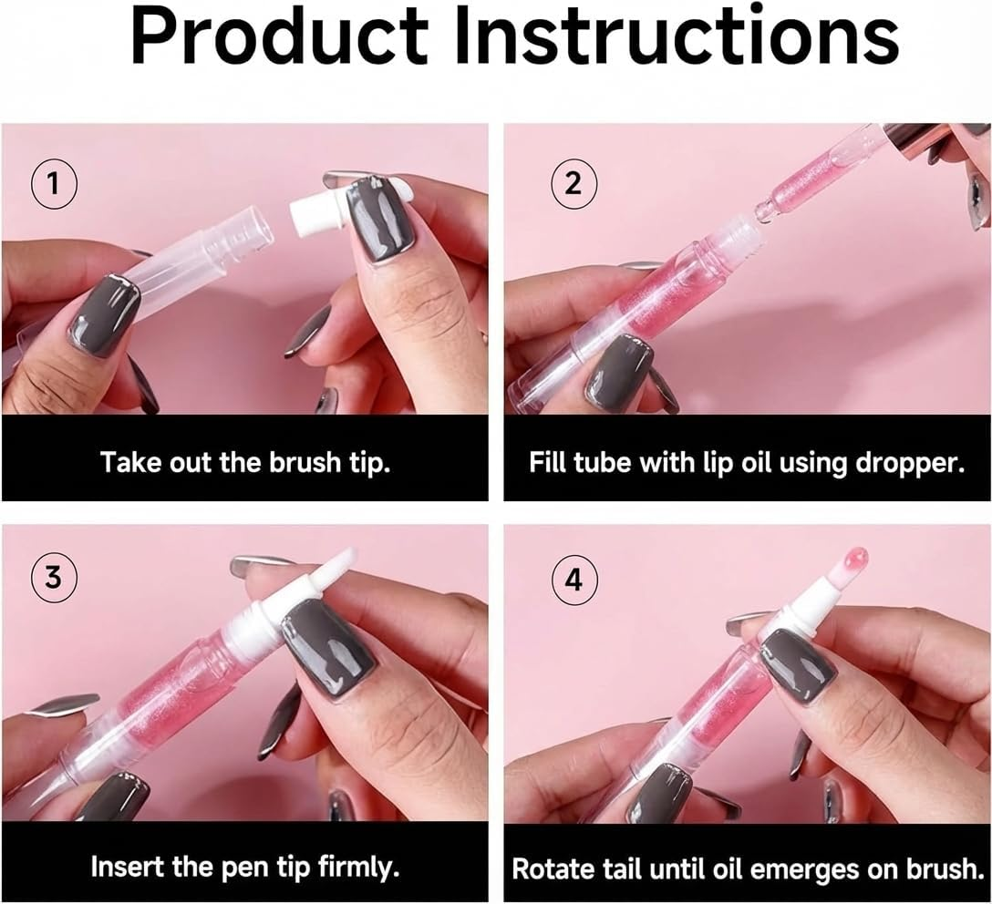 12 Pcs 3Ml Empty Nail Oil Pens, Disposable Transparent Cosmetic Twist Applicators with Brush Tip for Cuticle Oil Lip Gloss and Eyelash Serums image number 1