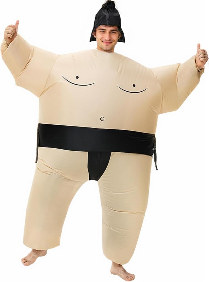 Inflatable Sumo Wrestling Suits, Wrestler Inflatable Costume, Blow up Sumo Costume, Halloween Costumes, Inflatable Funny Costume Adult image number 1