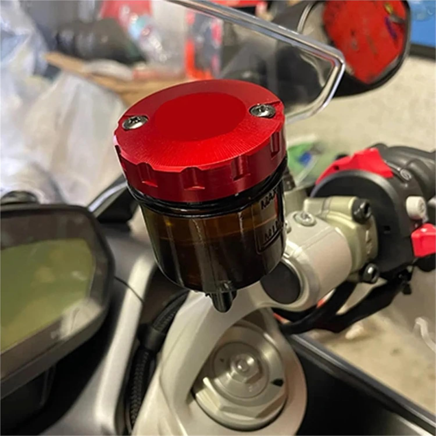 KJJKMJHU Fit for Indian FTR1200 FTRX100 FTR 1200 X100 2019-2024+ INDIAN Accessories Motorcycle Rear Front Brake Fluid Covers(Frbc Black) image number 1