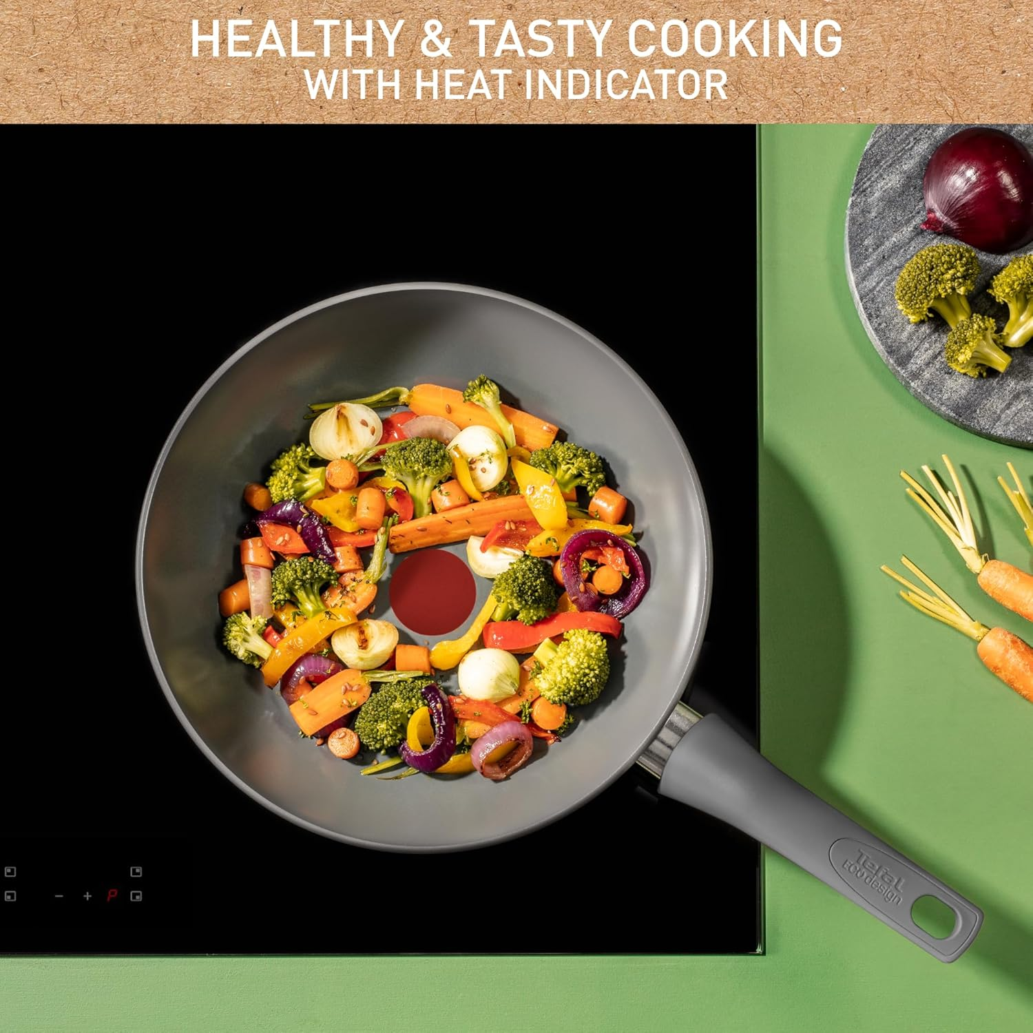 Tefal Revive Ceramic Induction Non-Stick Wok 28Cm image number 4