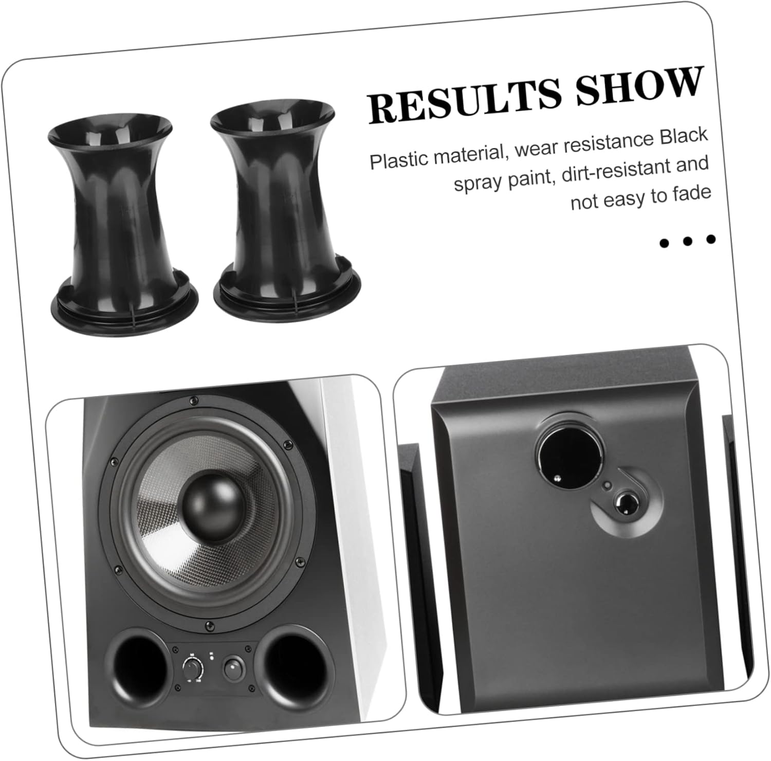 OSOLADY 8Pcs Speaker Port Tubes Black Car Vents Speaker Voice Outlet Accessories for Home Bar Stage Performance image number 1