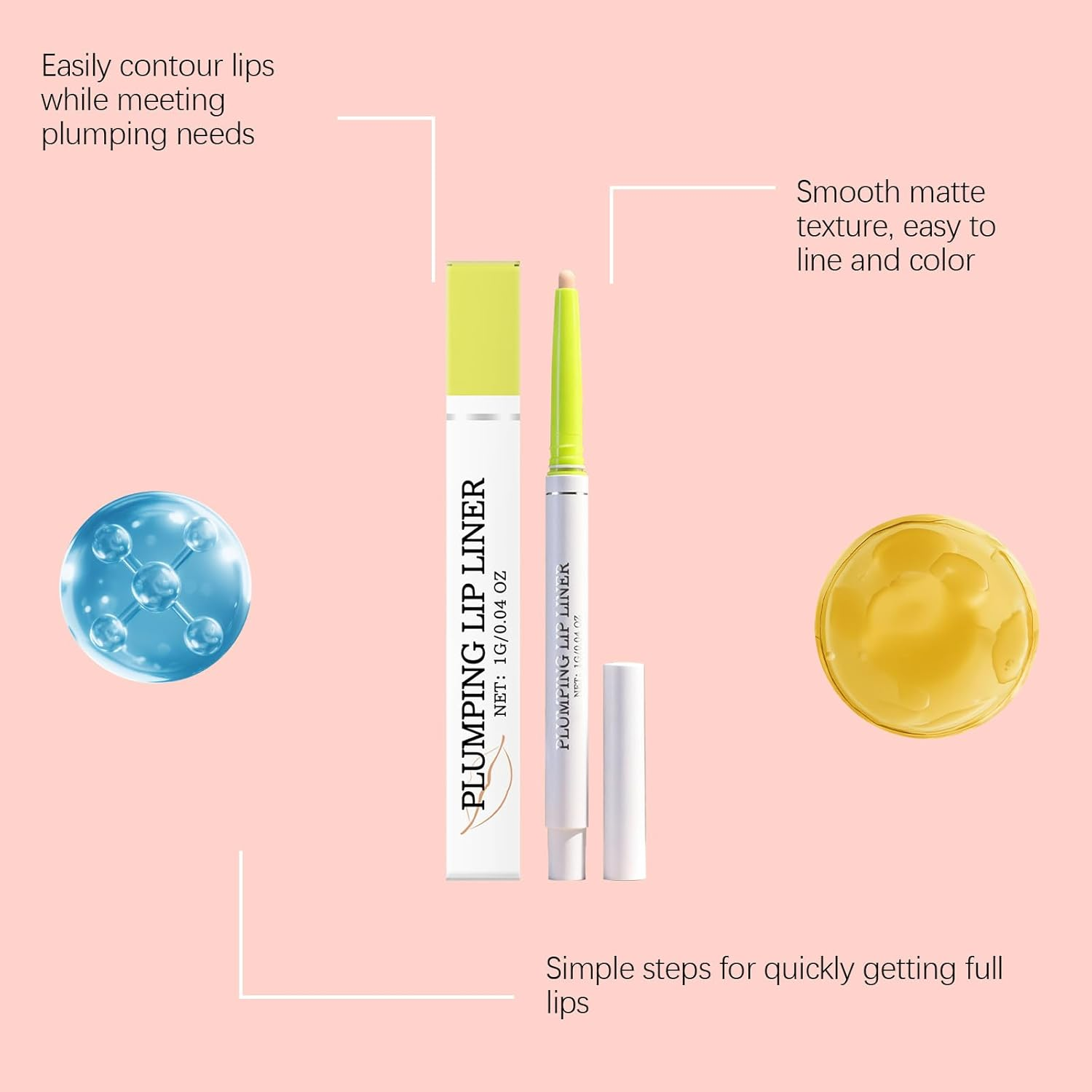 Invisible Extreme Plumping Lip Liner to Prevent Lipstick Feathering, Long-Lasting, Waterproof for Fuller Natural Lips, Looking, Hydrating & Smudge-Proof image number 6