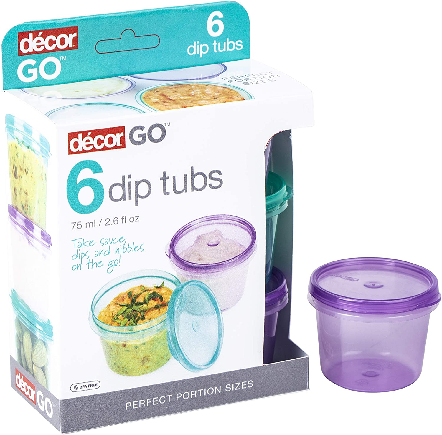 Decor Go Dip Tubs 75 Ml, 6 Piece, Assorted image number 2