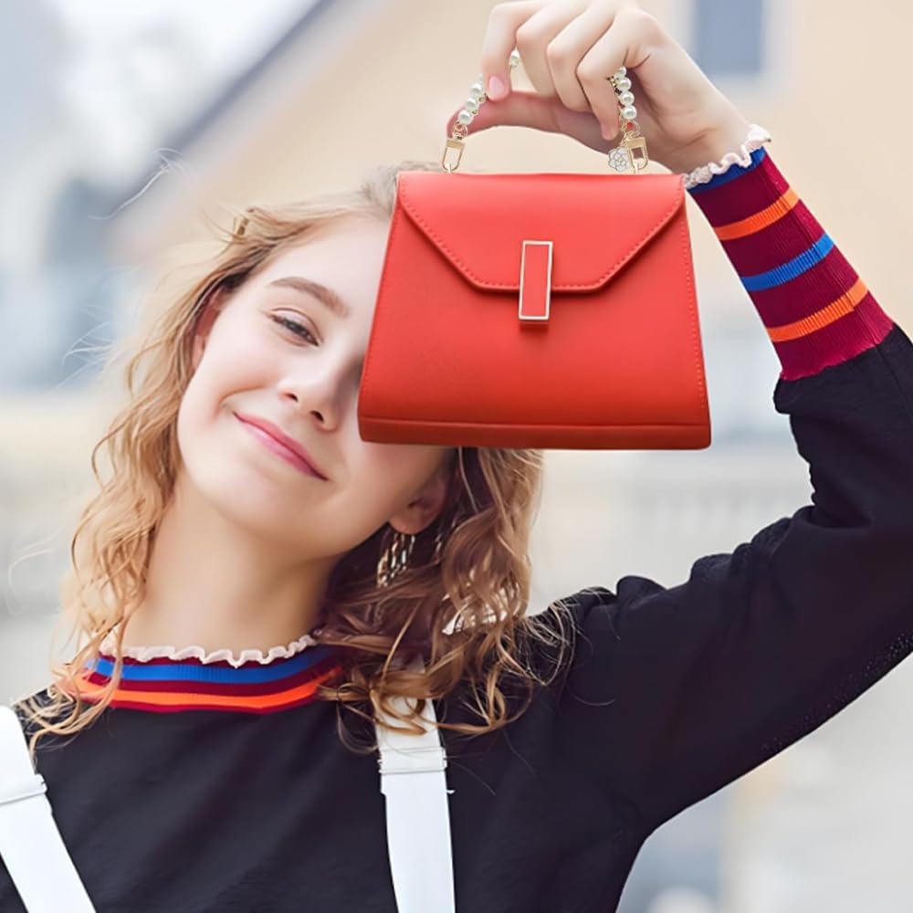 AIFUDA 2 Pcs Pearl Handbag Chain Purse Charms Black Gold Pearl Purse Chains Extender Decorative Bag Charms for Handbags Crossbody Shoulder Bag image number 1