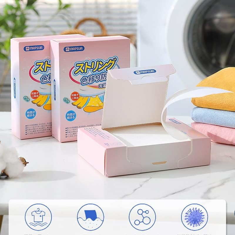Colorur Catcher, Laundry Colour Run Protection Sheets for Mixed Washes, Laundry Care Color & Dirt Collector, Helps Prevent Color Running and Protect Brightness 90 Sheets image number 6