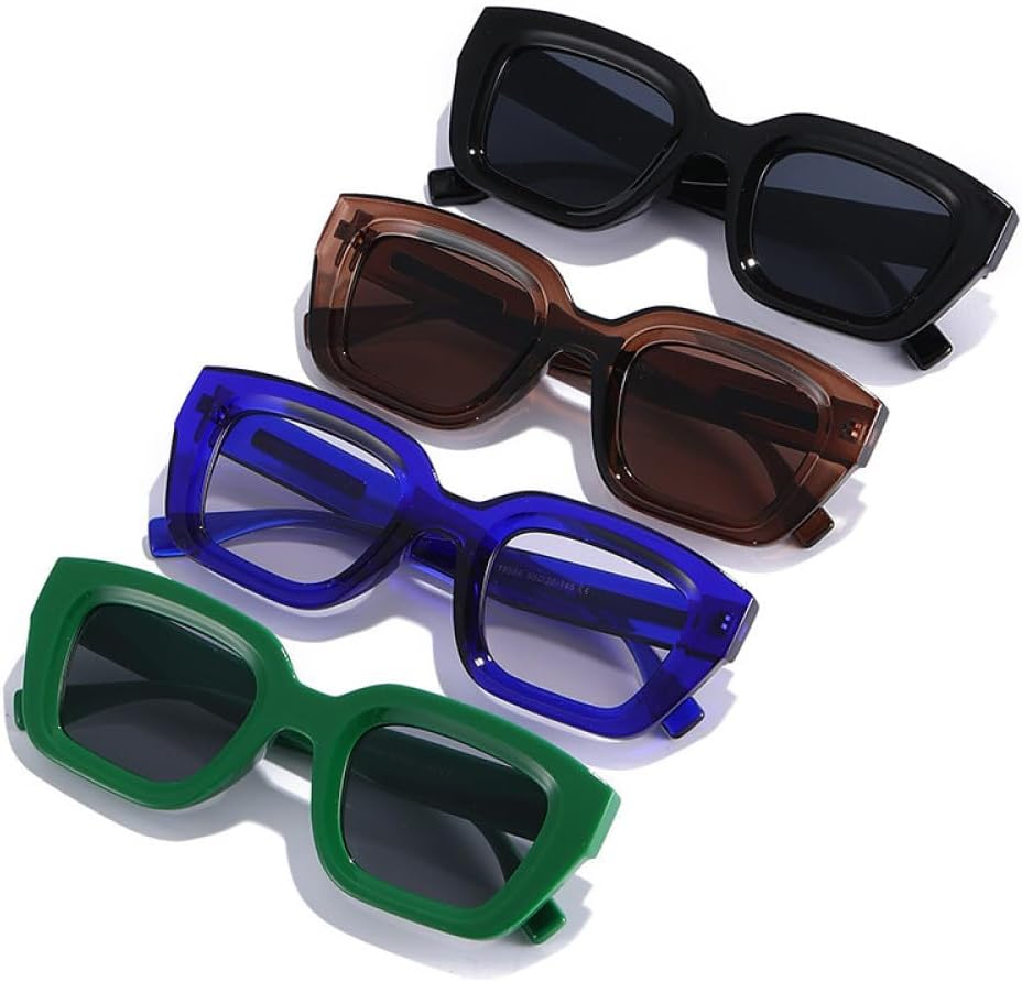 Small Square Sunglasses for Men Green Sun Glasses Women Eyewear Traveling Style UV400 image number 5