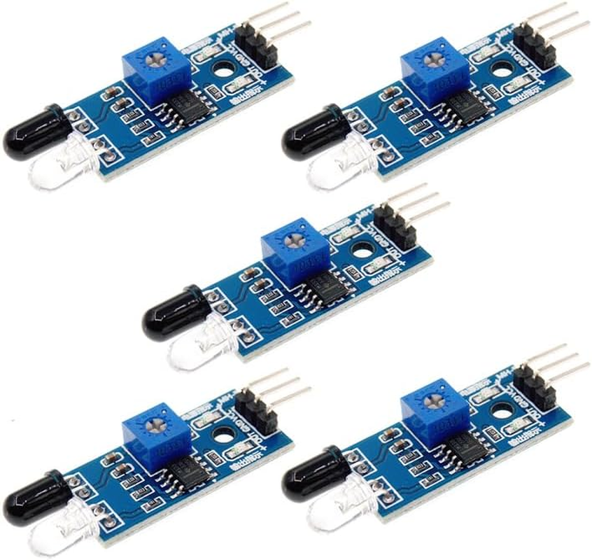 5Pcs IR Infrared Obstacle Avoidance Sensor Module for Smart Car Robot 3-Wire Reflective Photoelectric