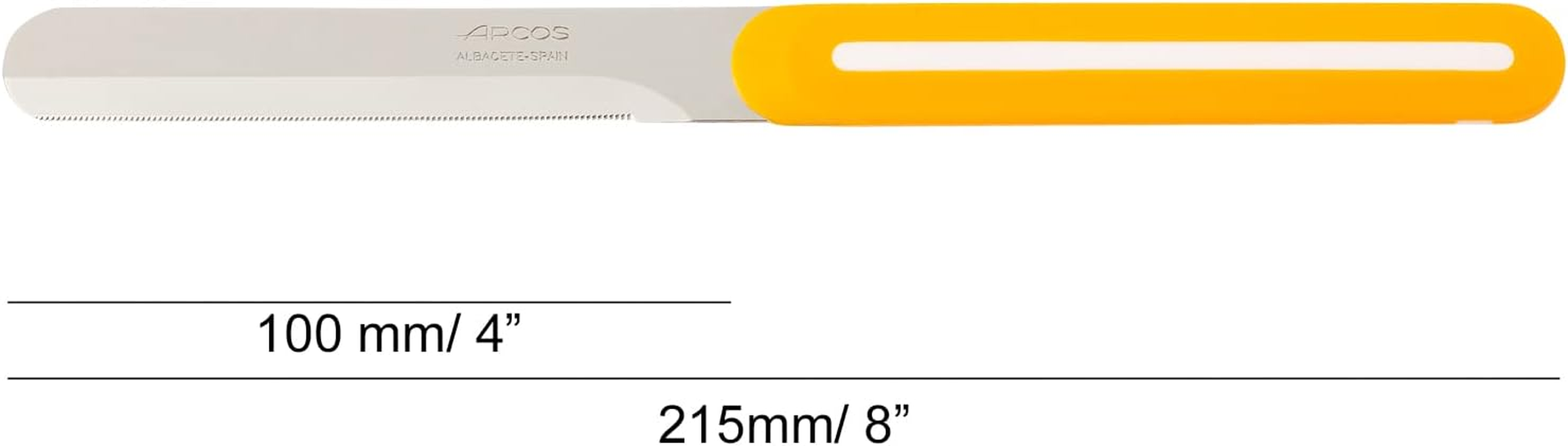 Arcos Paring Knife Set of 3 Pieces 4 Inch Stainless Steel. Colorful Kitchen Knives for Peeling Fruits and Vegetables. Ergonomic Polypropylene Handle. Serie B-Line. Color Orange, Red and Green.