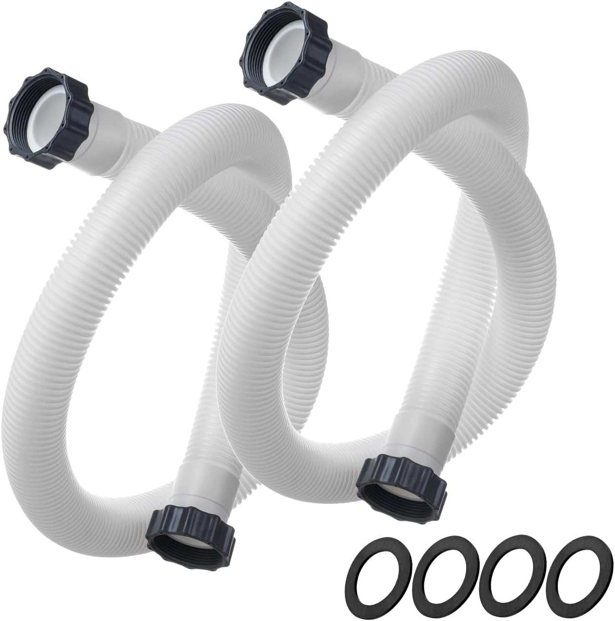 1.5" Diameter 29060E Pool Pump Replacement Hose for Intex Filter Pumps Sand Pump & Saltwater Systems - 59" Long(2 Pack) image number 6