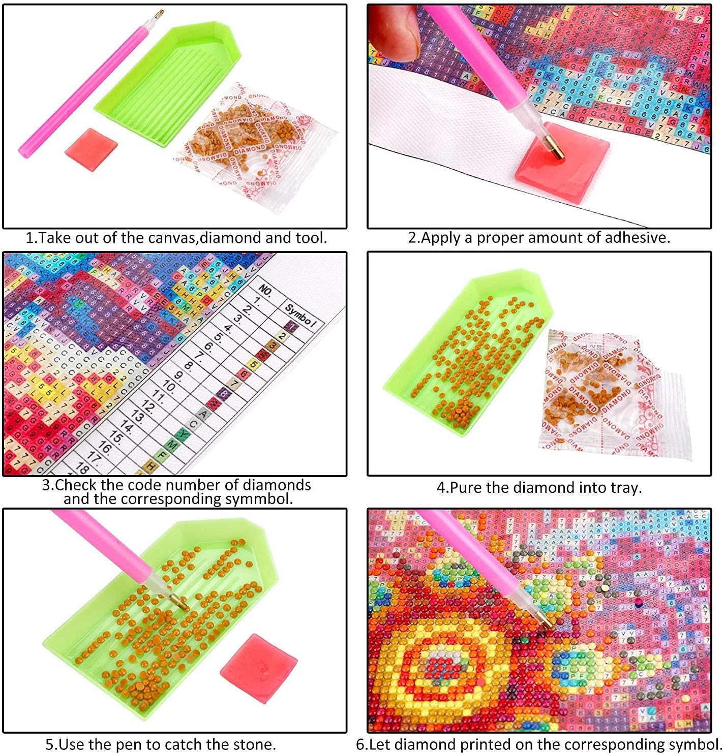 GLXPOG White Owl Diamond Painting Kits for Adults, Harry 5D DIY Diamond Art Kits for Beginners round Full Drill Painting with Diamonds Art Crafts for Home Wall Decor Gift 12X16 in / 30X40Cm image number 3