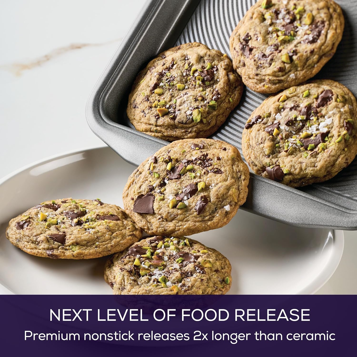 Circulon Nonstick Bakeware, Nonstick Cookie Sheet/Baking Sheet - 10" X 15", Gray image number 5