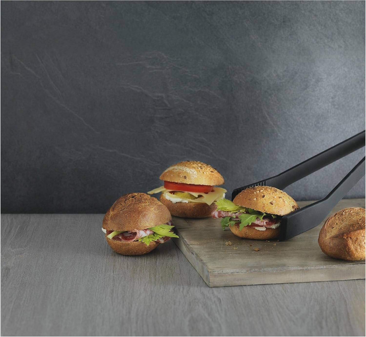 Kuhn Rikon Silicone Tongs Black S