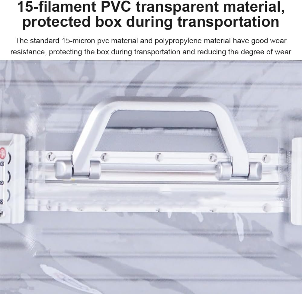 HHWRT Luggage Cover, Clear PVC Suitcase Cover, Transparent Waterproof Suitcase Sleeve, Suitcase Luggage Protector Cover, Waterproof Dustproof Anti-Scratch Travel Suitcase Covers Case image number 3