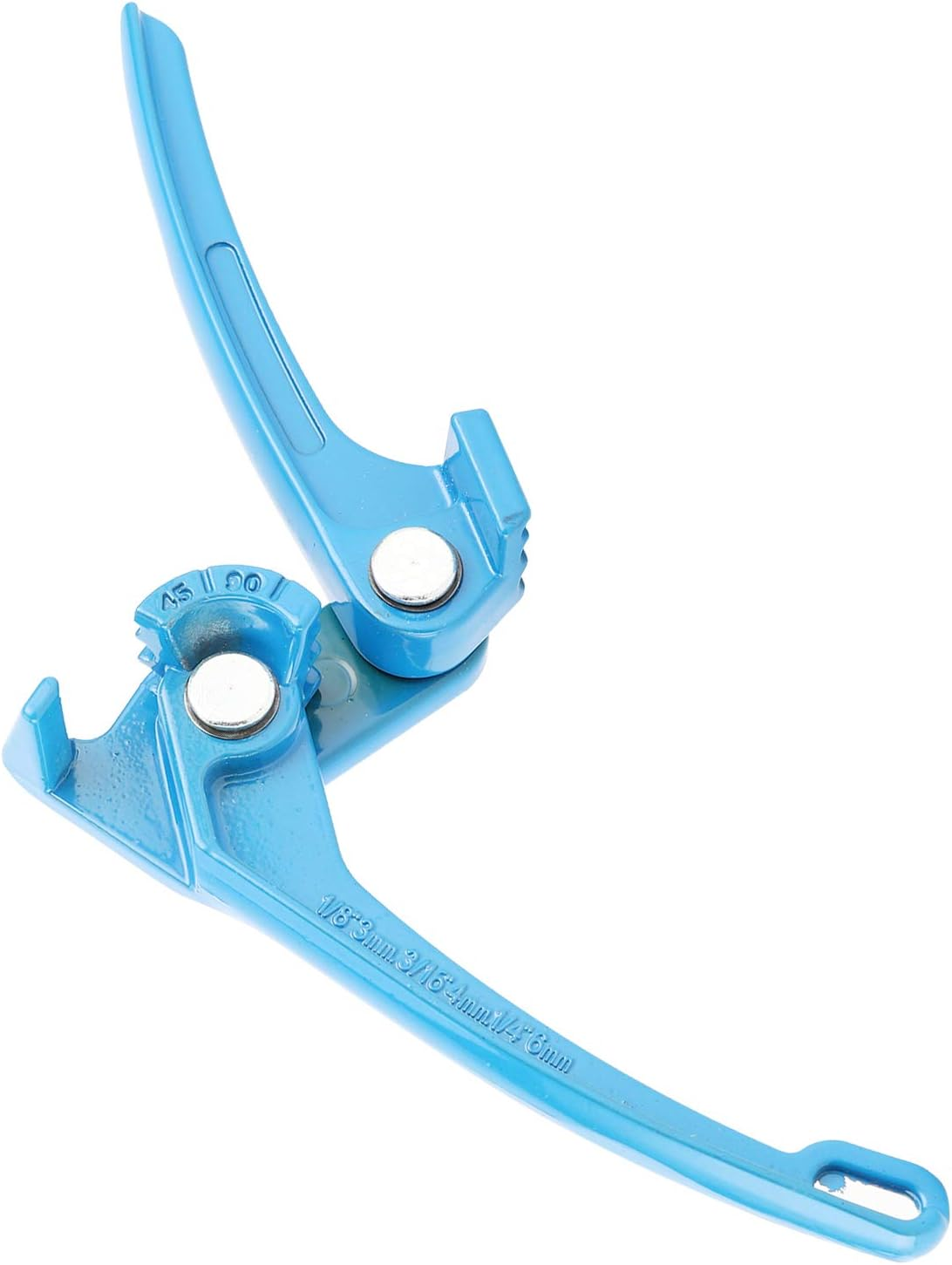 Tube Bender Pipe, Manual Tubing Bender 1/8Inch 3/16Inch 1/4Inch Tube Bender Tubing Fuel Brake AC Refrigerant Line Bending Tool Blue image number 3