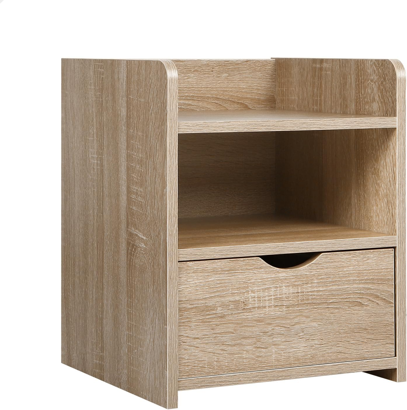 ALFORDSON Bedside Table with Drawer, Nightstand Cabinet Organiser 37.5Cm X 34Cm X 45Cm, Wooden Furniture Bedroom Storage Side Chest End Table for Hallway, Bedroom and Living Room, White