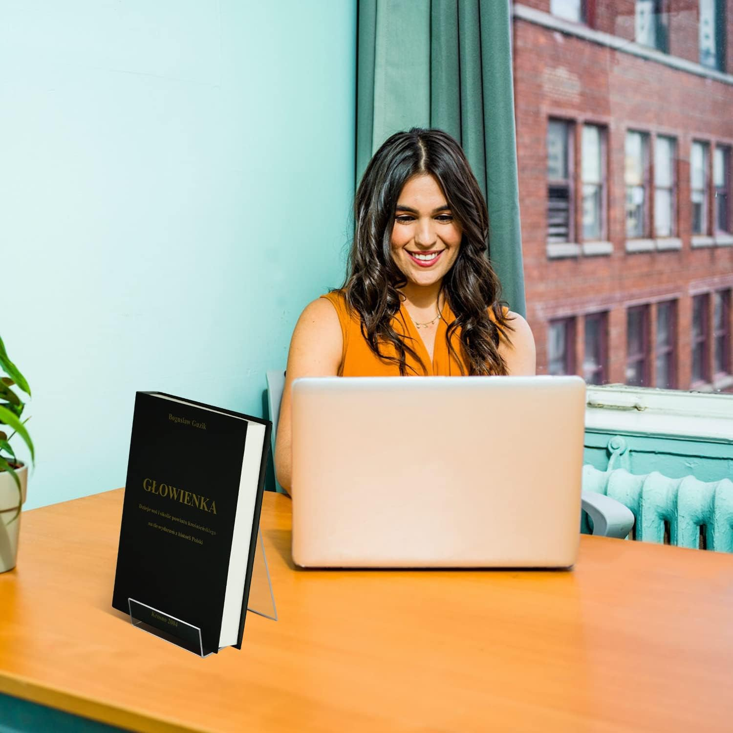 ZOEY Acrylic Book Stand with Ledge Clear Display Easels Plate - 5 Pack Small Book Holder Easel Stand for Books Display, Music Sheets, Artworks, CD, Tablet Holder (Small)