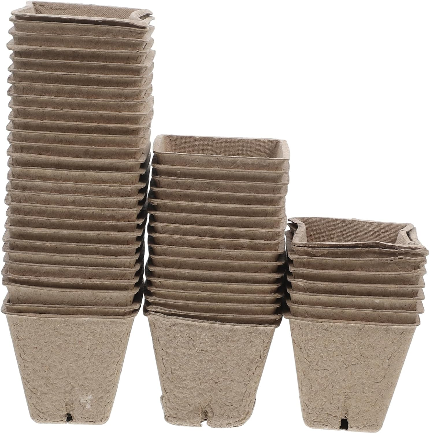 Happyyami 50Pcs Boys and Girls Paper Seedling Pots DIY Flower Pot for Gardening Drainage Holes image number 2