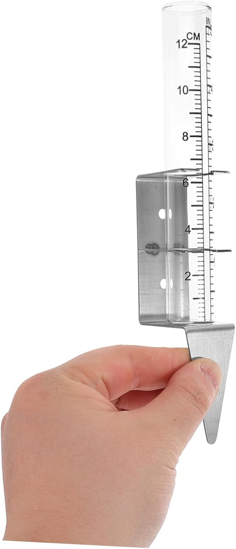 Ibasenice Stainless Steel Rain Gauge Bracket with Stable Column Design for Outdoor Garden Accurate Rainfall Measurement Tool Water Gauge Holder image number 4