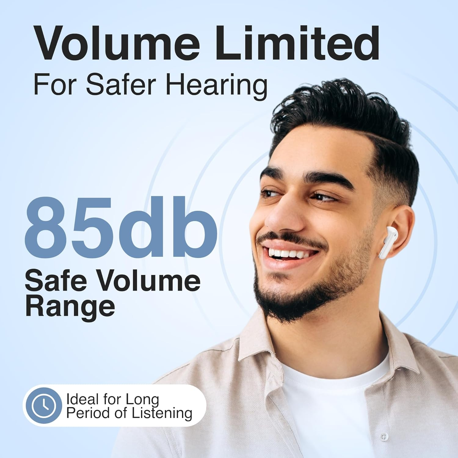 Puro Sound Labs Puroquiet-Air- Volume Limiting, True Wireless, Active Noise Cancelling Earbuds with Built-In Microphone image number 3