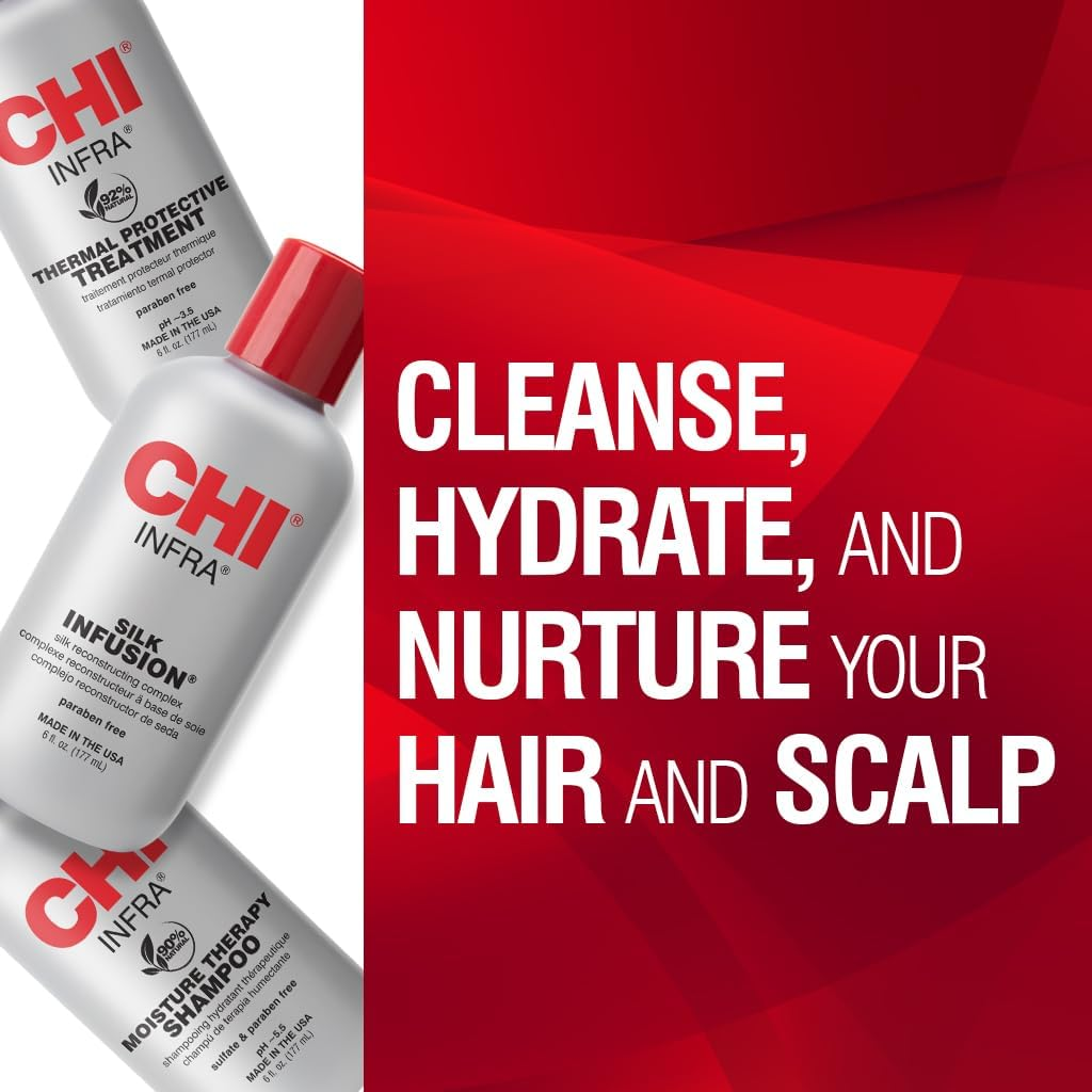 CHI CHI Infra Trio Kit for Unisex 3 Pc 6Oz CHI Silk Infusion, 6Oz CHI Infra Shampoo, 6Oz CHI Infra Treatment image number 3