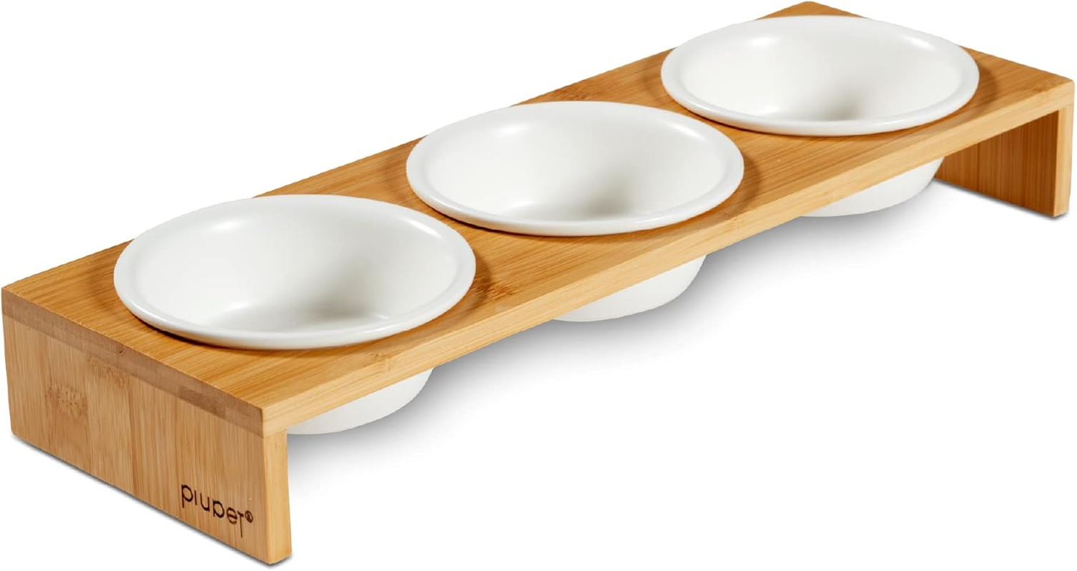 Piupet&reg; Cat Bowl, Set of 3, 250 Ml, Dishwasher Safe, Raised Feeding Bowls for Cats and Small Dogs, Cat Bowl Set, Cat Feeding Bowl, Raised Cat Feeding Bowl, Cat Water Bowl image number 4