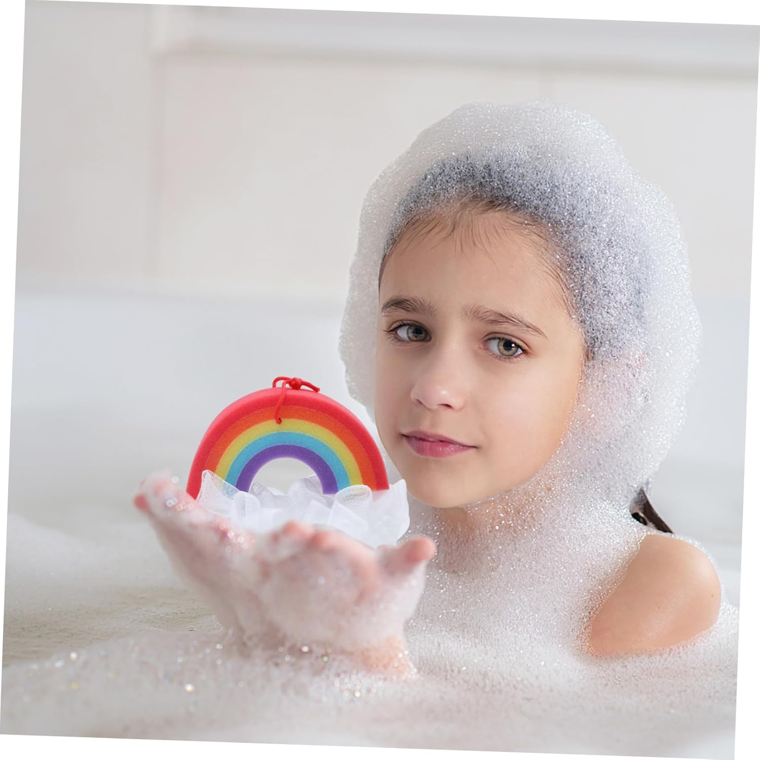 Pcs Home Spa Bath Flowers Bubble Forming Balls Exfoliating Skin Scrubbers Safe Comfortable Bath Wipes image number 1