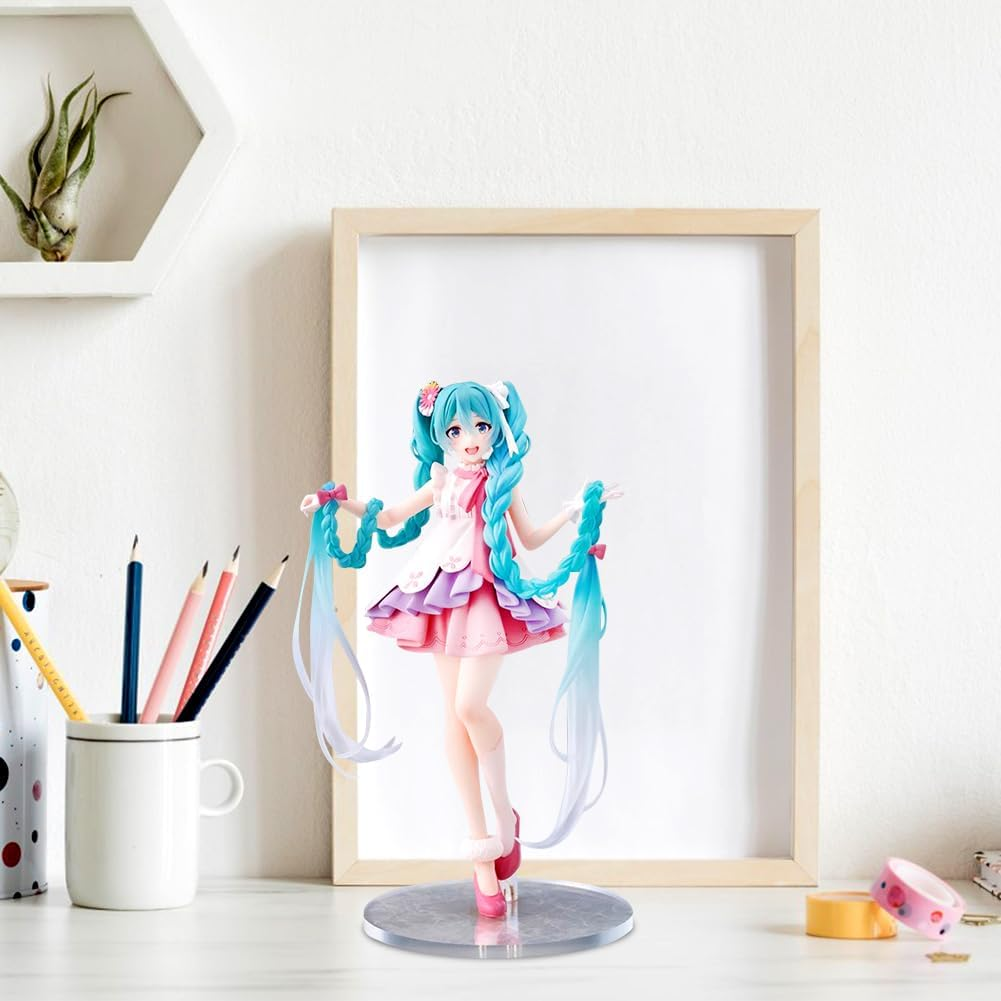 Hatssunes Miku Anime Figures Character Model Statue Action Figure PVC Figure 20 Cm Miku Figure, Desktop Ornaments, Gifts for Anime Fans (Pink) image number 2