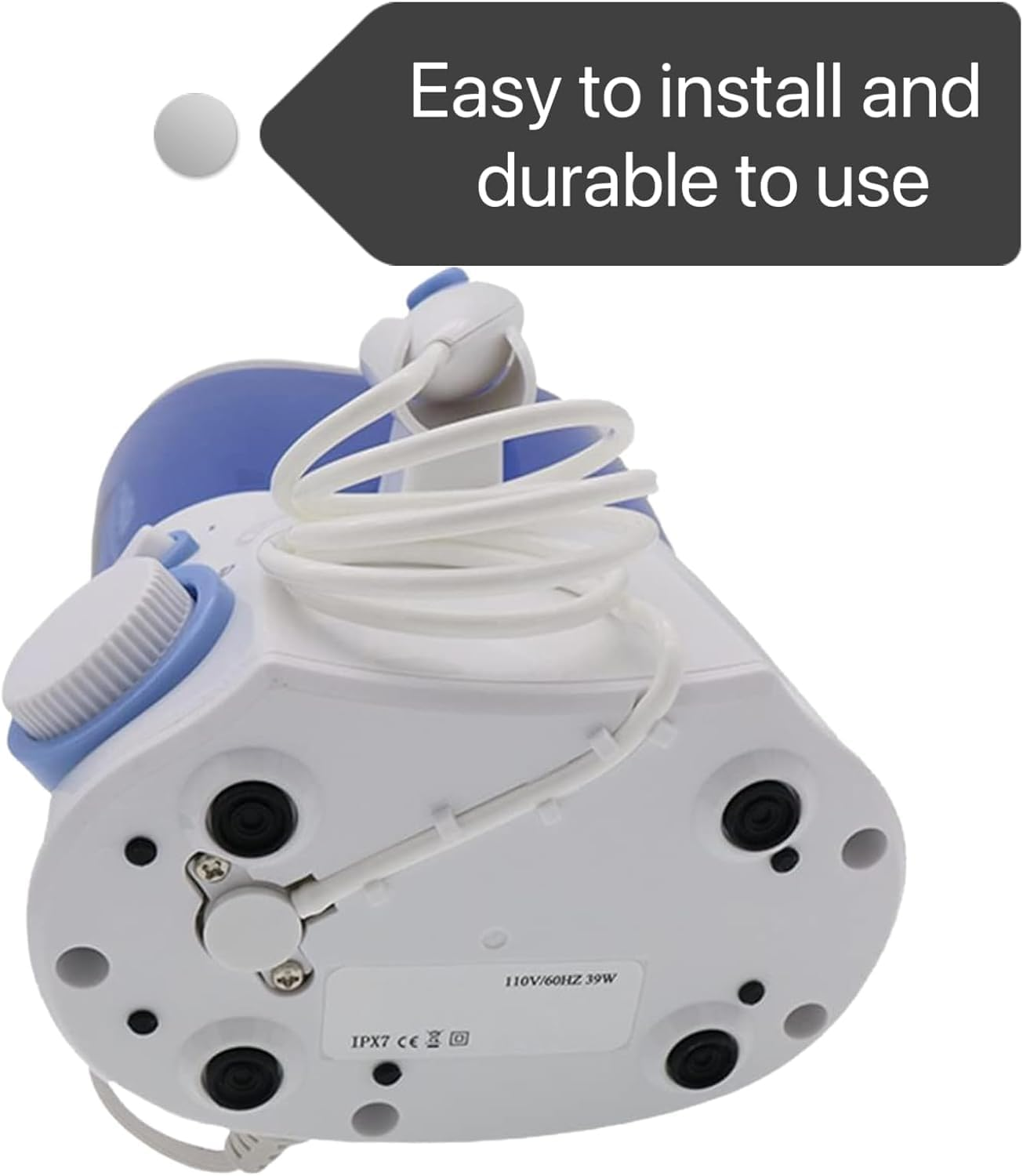 Replacement Hose and Handle Parts Compatible with Waterpik Replacement Parts - Waterpik Water Flosser WP-100 WP-300 WP-660 WP-900 Series Oral Irrigator, Oral Hygiene Accessories(Slide Switch, White)