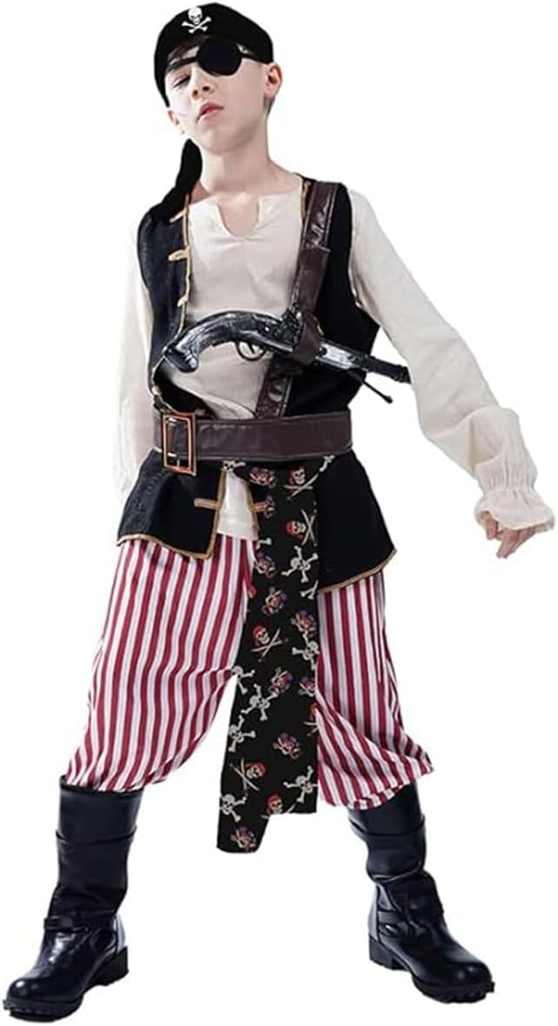 Boys Pirate Costume for Kids Halloween Cosplay Clothing