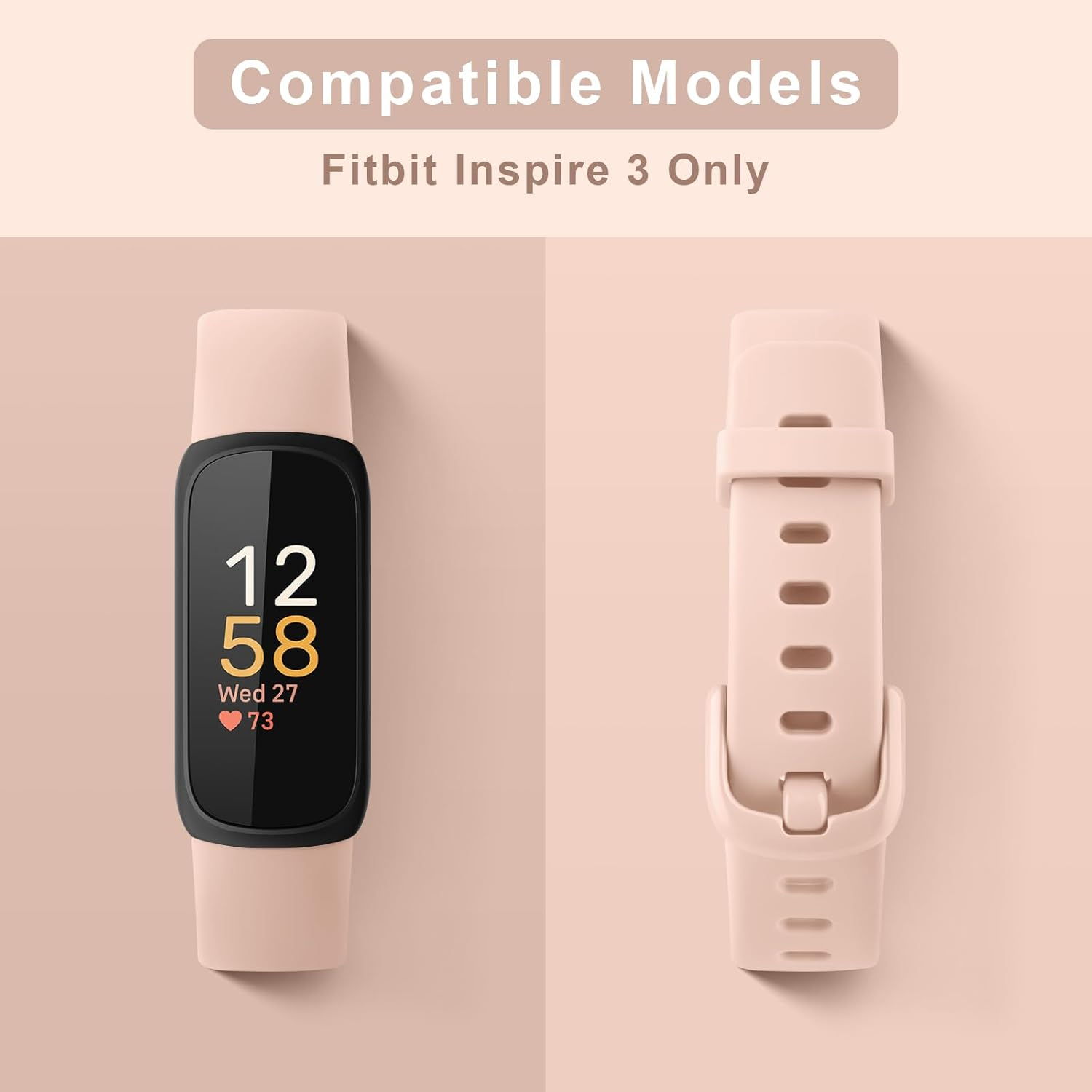 Leonids for Fitbit Inspire 3 Bands Women Men, 4 Pack Soft Sport Straps Compatible with Fitbit Inspire 3 Fitness Tracker image number 2