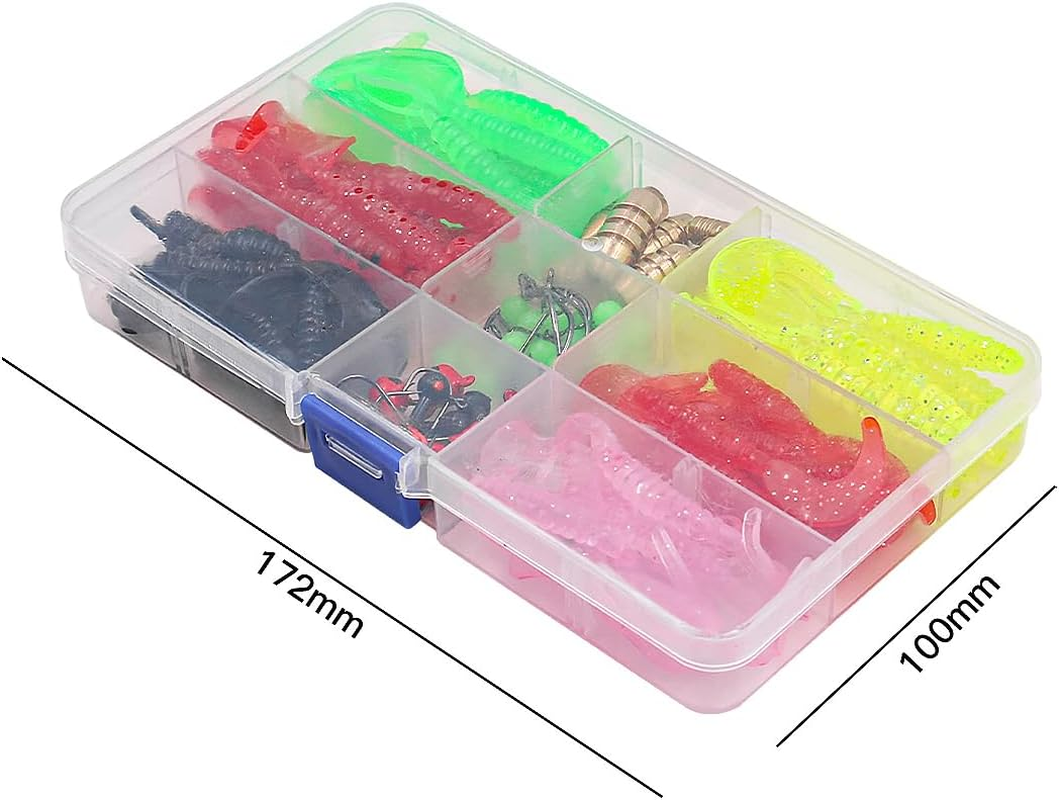 110PCS NUZAMAS Fishing Lure Silicone Bait Fishing Hooks Capuchin Maggots Grub Worm Bait Swimbait Swivel Bass Sea Tackle Fishing Accessories