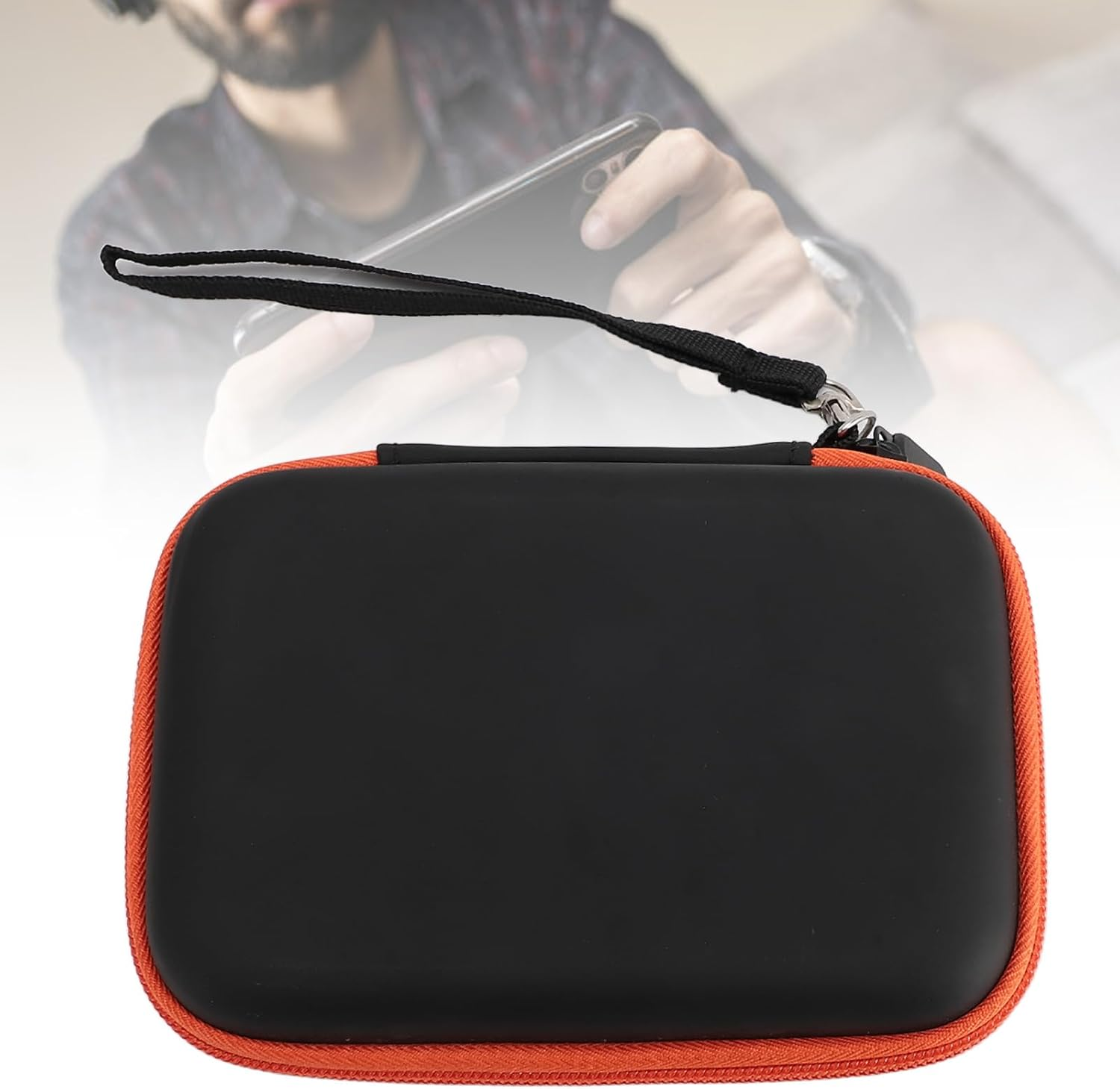 Large Capacity Mesh Bag, Water Resistant, Shockproof, Hard Case for R36S RG35XX RG353V Game Player, Portable Game Console Travel Case image number 1