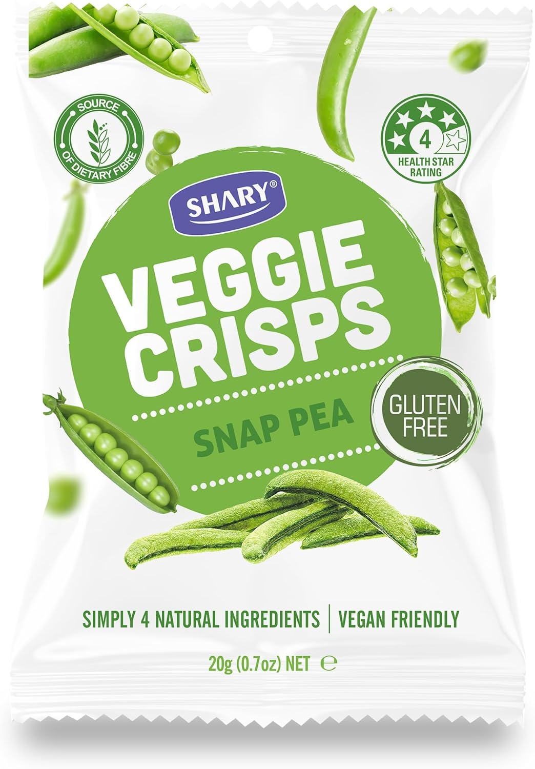 Shary Snap Pea Veggie Crisps, 20G - Healthy Snack, 100% Natural, Vegan, Gluten-Free, Crunchy & Flavorful image number 5