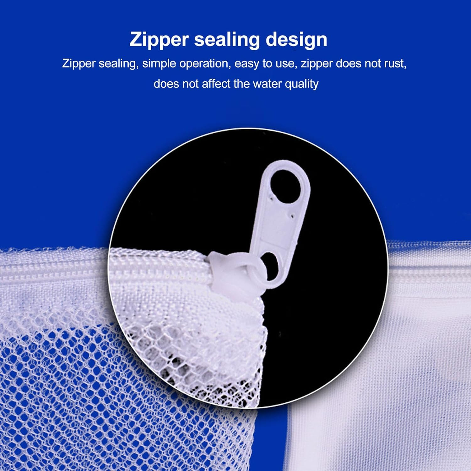 Aquarium Filter Media Bag, Large Mesh Hole Washable 10 Pieces Net Filter Bag for Tensile Peat Fiber image number 2