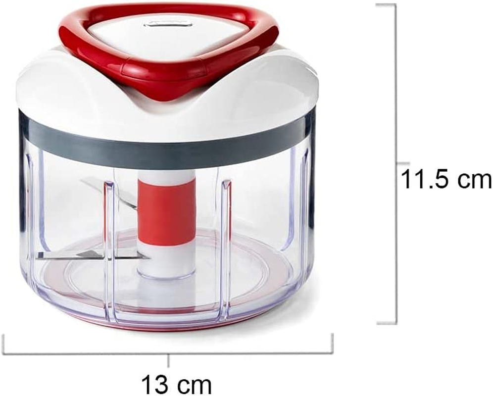 ZYLISS Easy Pull Food Chopper and Manual Food Processor - Vegetable Slicer & Dicer, Hand Held - Stainless Steel Blades, Ergonomic Handle, Non-Slip Feet, Food Holder for Safety, 750Ml Capacity image number 5