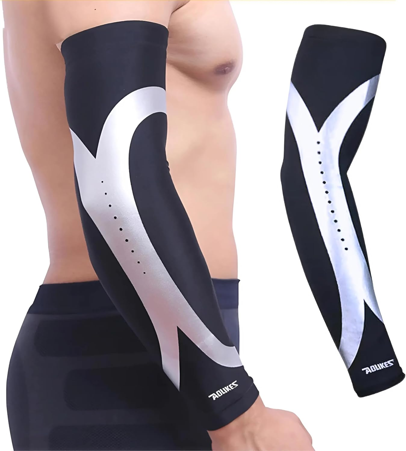 Elbow Brace Compression Sleeve Elastic Support, Tendonitis Pain, Tennis Elbow, Golfer'S Elbow, Arthritis, Bursitis, Basketball, Baseball, Football, Golf, Lifting, Sports (S)