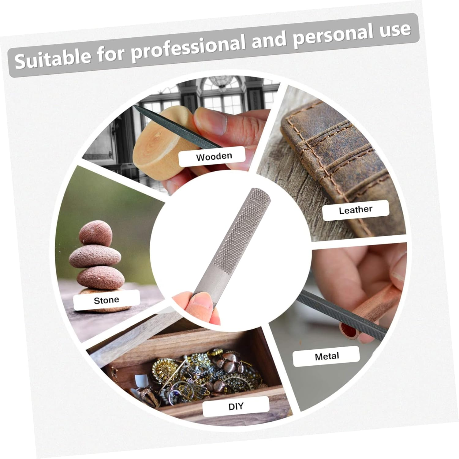 DOITOOL 4 in 1 Woodworking Rasp File Set for Carpenters Steel Wood Polishing Tool Storage Bag Versatile Wood Grinding and Carving Files for Diy Projects image number 2