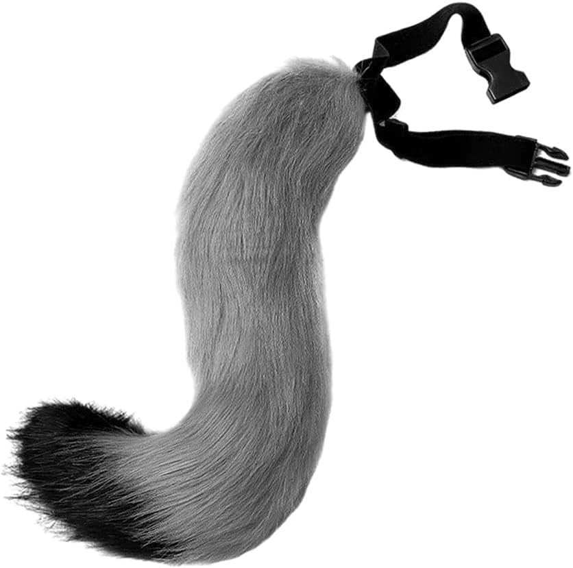 Fox Ears Hair Hoop & Fox Tail Set, Soft Faux Fur Fox Costume Fancy Dress Cosplay Animal Dress up Adult Kids Halloween Party Costume - White image number 1