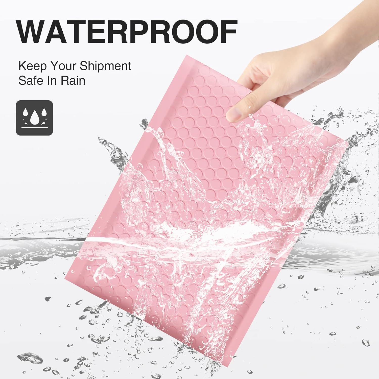 UCGOU 6X10" Light Pink Bubble Mailers Padded Envelopes Shipping Bags 25Pcs image number 5